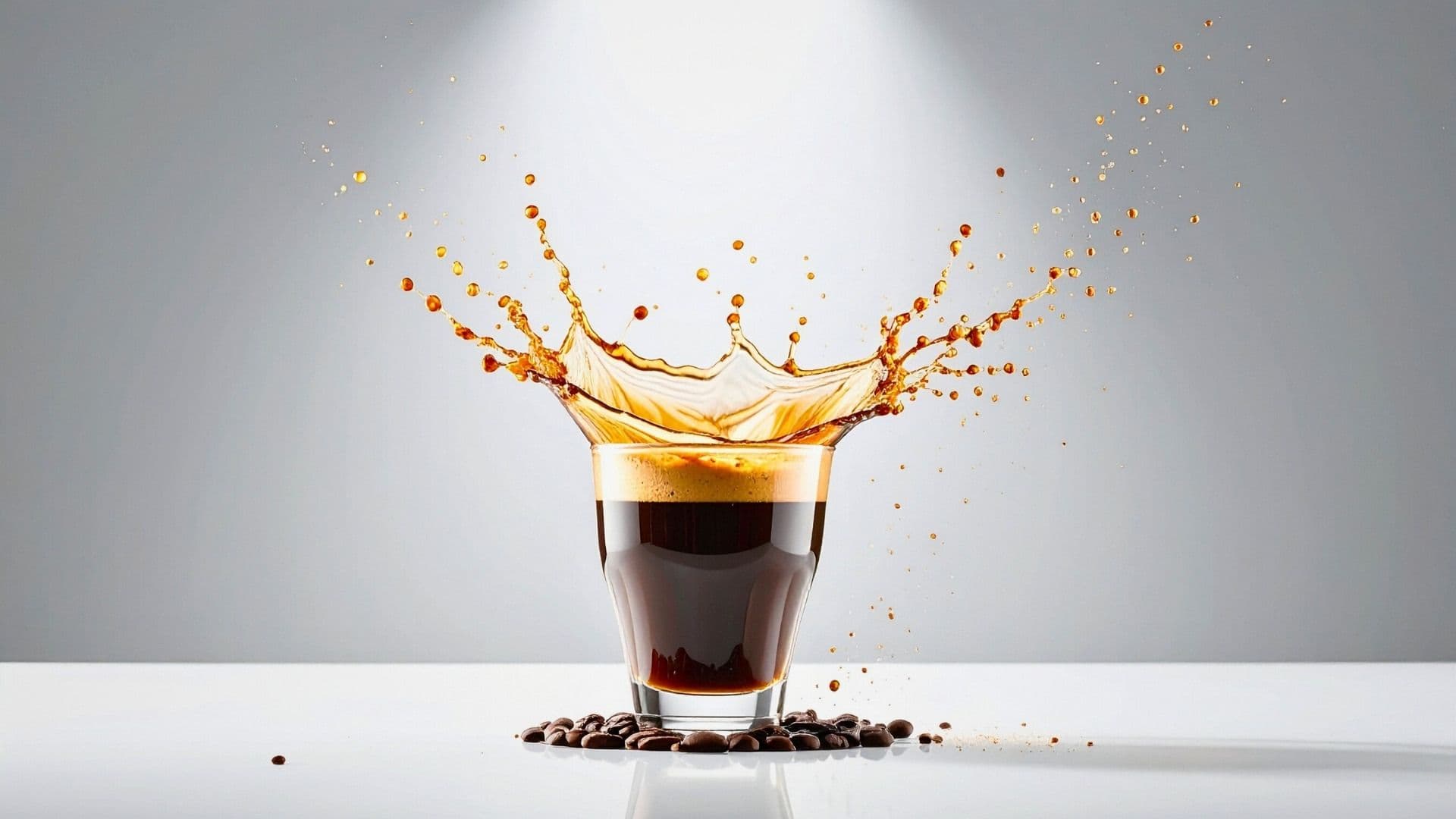 splash of coffee in a cafe in america