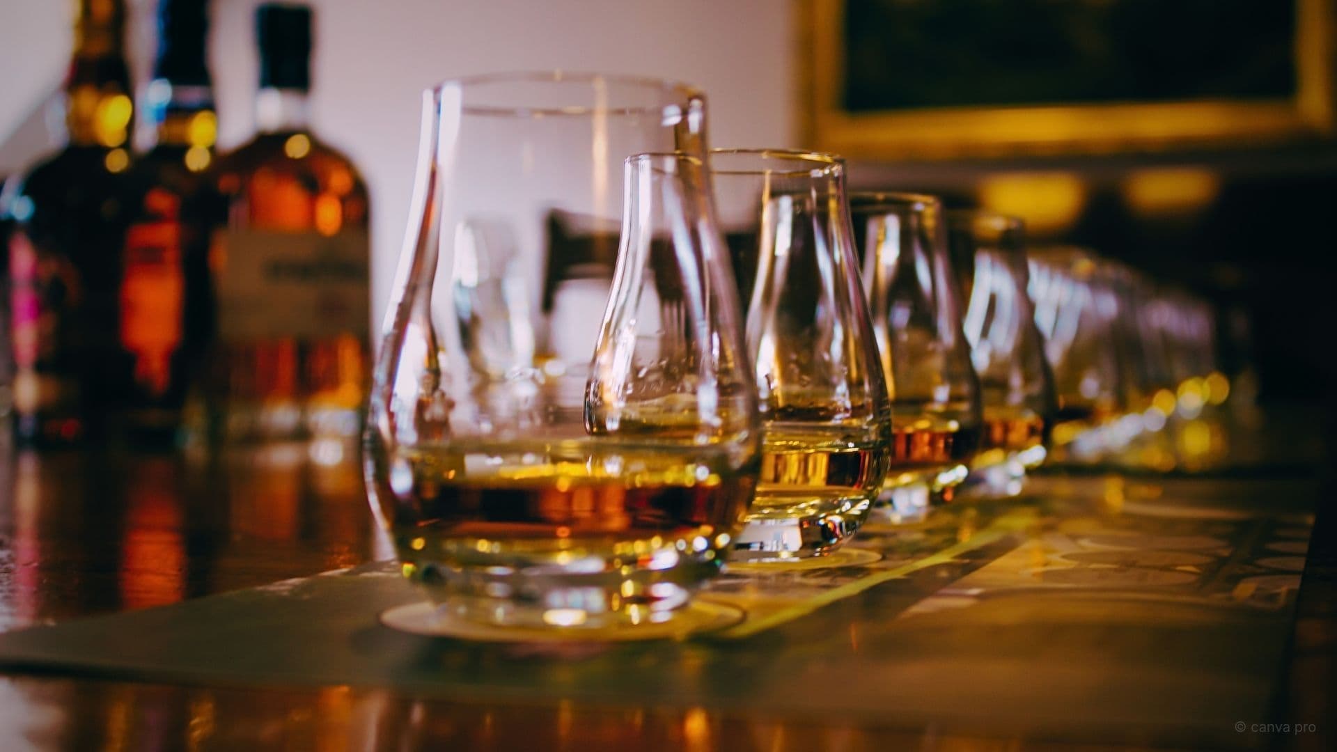 flight of japanese whisky
