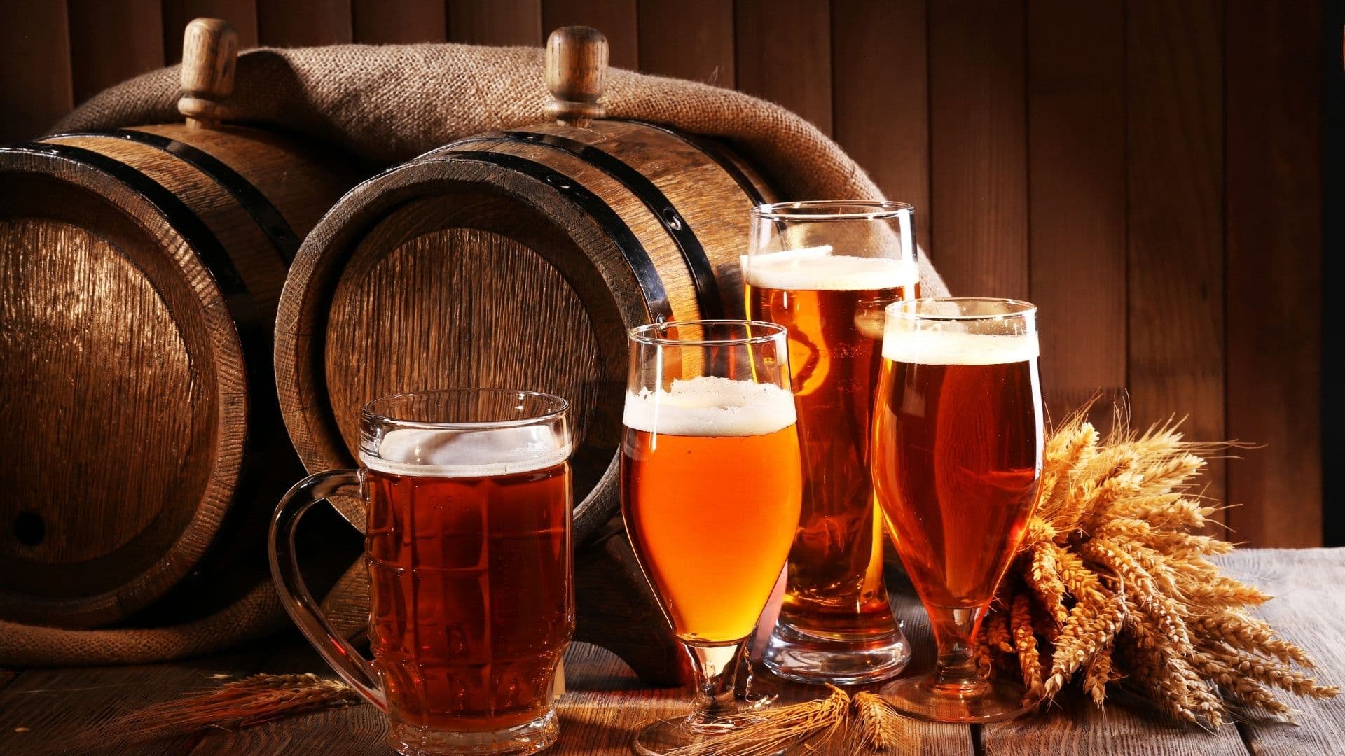 beer selection from the cask or keg